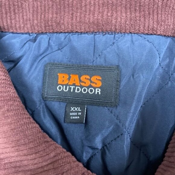 Bass Outdoor Corduroy Worker Shirt XXL Rum Raisin Shacket 6665 - Picture 2 of 8